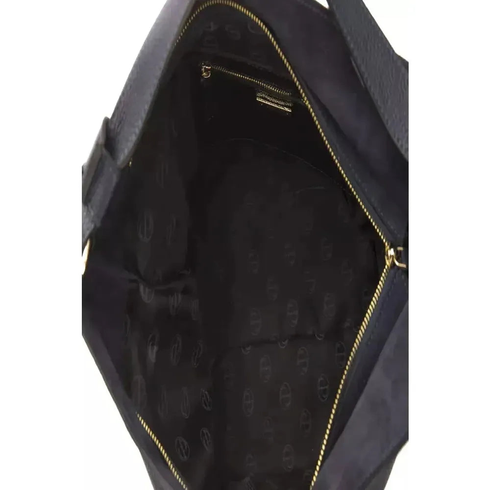 Pompei Donatella Gray Leather Women Shoulder Bag WOMAN SHOULDER BAGS
