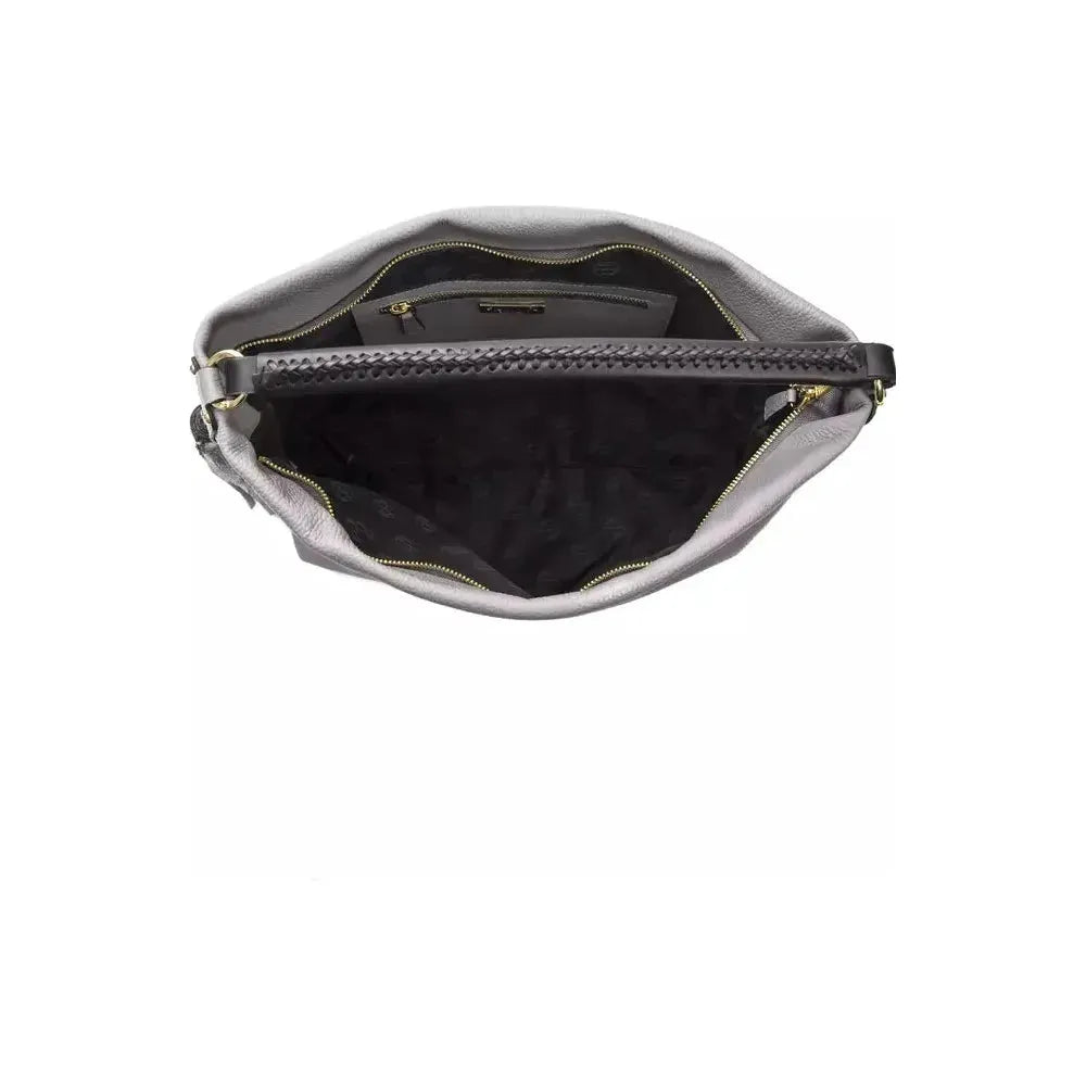 Pompei Donatella Gray Leather Women Shoulder Bag WOMAN SHOULDER BAGS