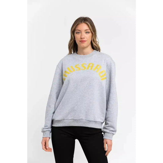 Trussardi Gray Cotton Women Sweatshirt TR-21545-XS