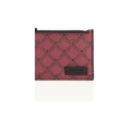 Trussardi Red Crespo Men Wallet Wallet Trussardi