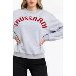 Trussardi Gray Cotton Women Sweatshirt TR-21547-XS