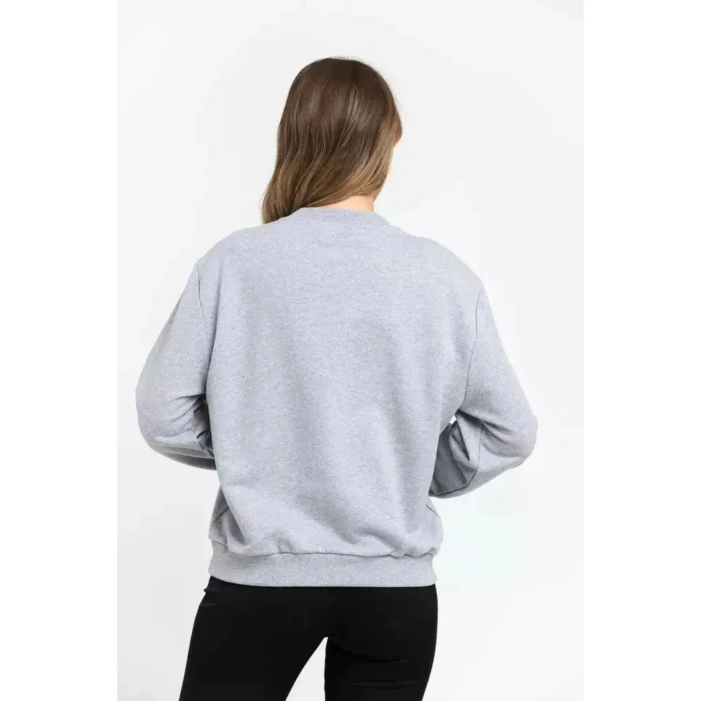 Trussardi Gray Cotton Women Sweatshirt TR-21547-XS