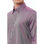 Bagutta Burgundy Cotton Men Shirt