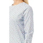 Bagutta White Cotton Women Shirt with Skull Print Closure Detail