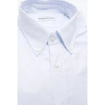 Robert Friedman Light Blue Cotton Men Shirt