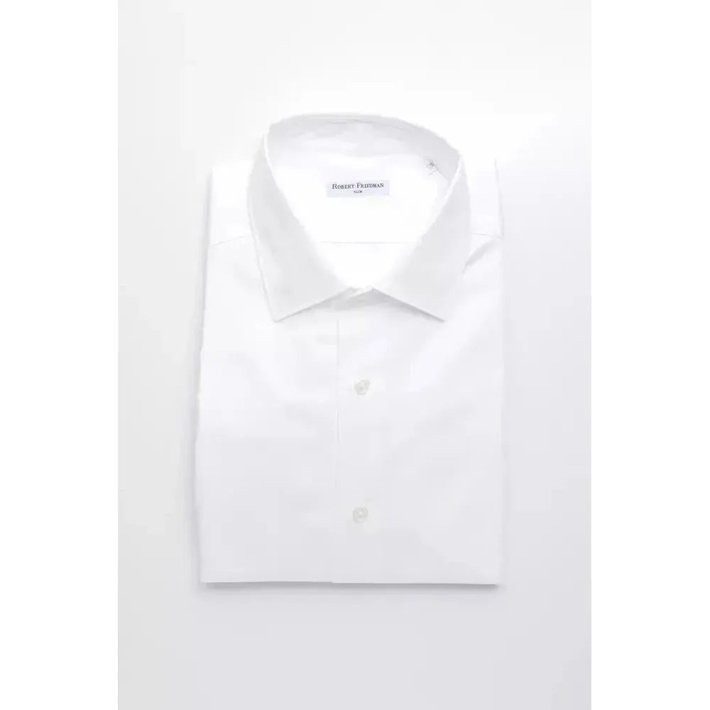 Robert Friedman White Cotton Men's Shirt