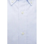 Robert Friedman Light Blue Cotton Men Shirt