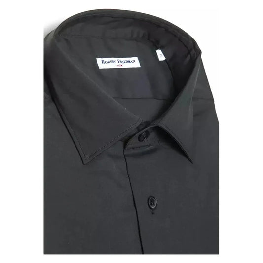 Robert Friedman Gray Cotton Men Shirt