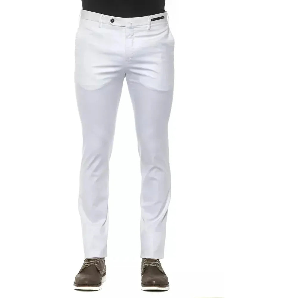 PT Torino White Cotton Men Trouser Jeans & Pants