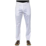 PT Torino White Cotton Men Trouser