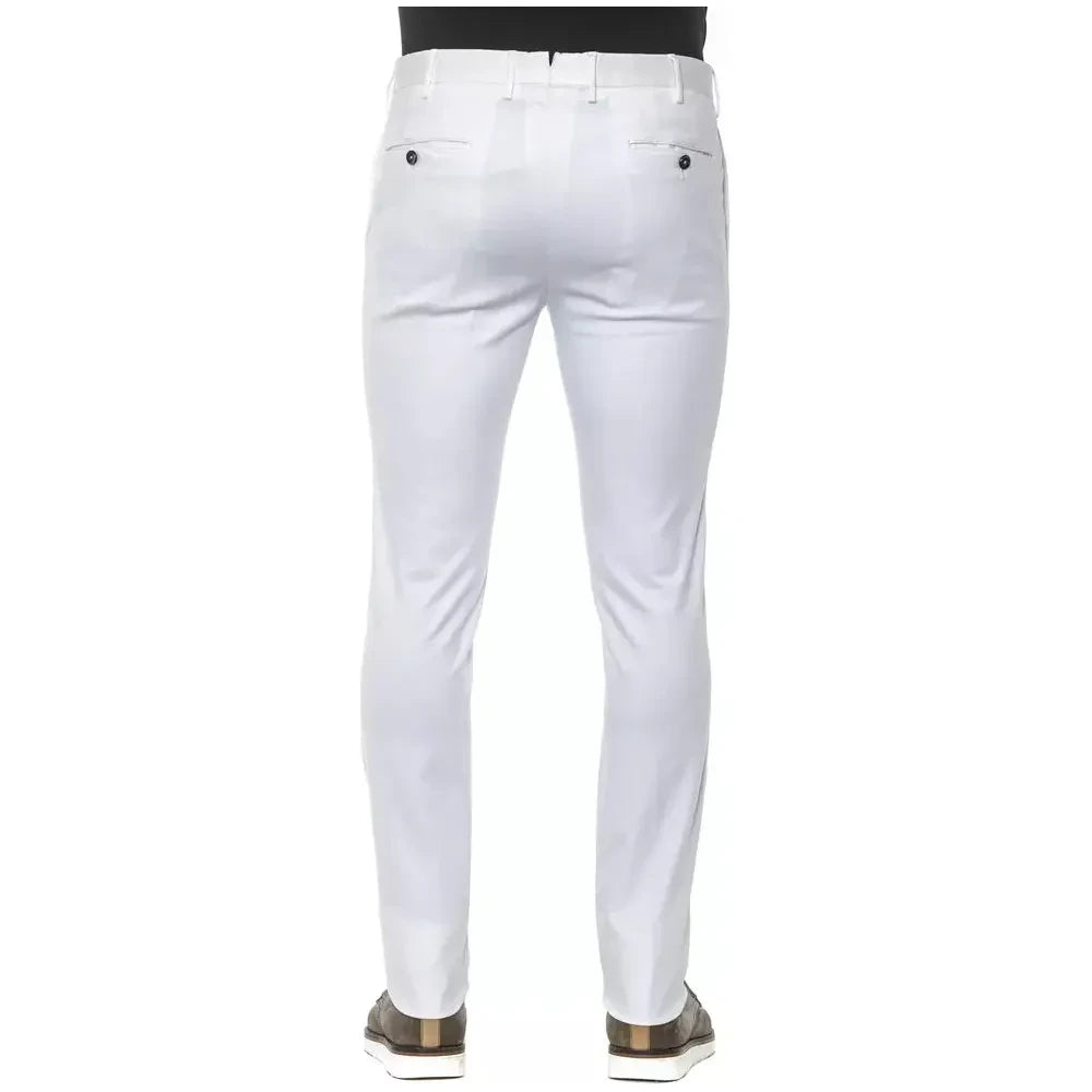 PT Torino White Cotton Men Trouser Jeans & Pants PT Torino