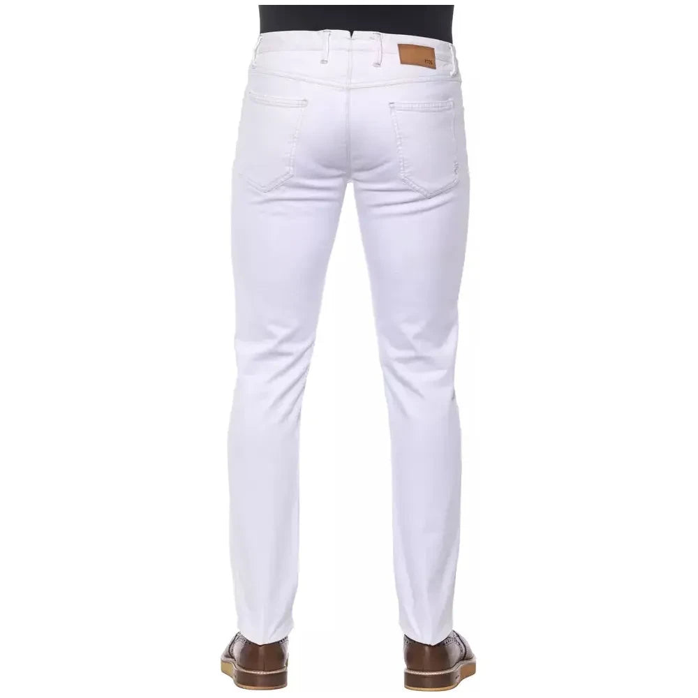 PT Torino White Cotton Men Trouser PT Torino