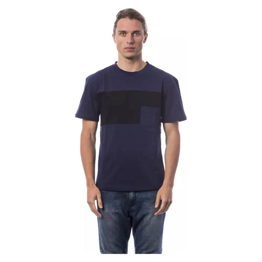 Verri Blue Cotton Mens T-Shirt Verri