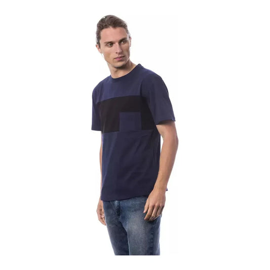 Verri Blue Cotton Mens T-Shirt Verri