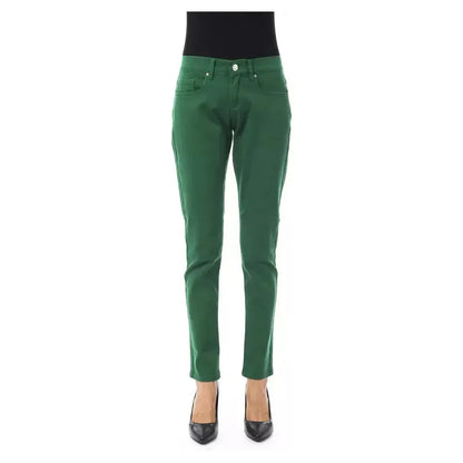 BYBLOS Green Cotton Women Pants