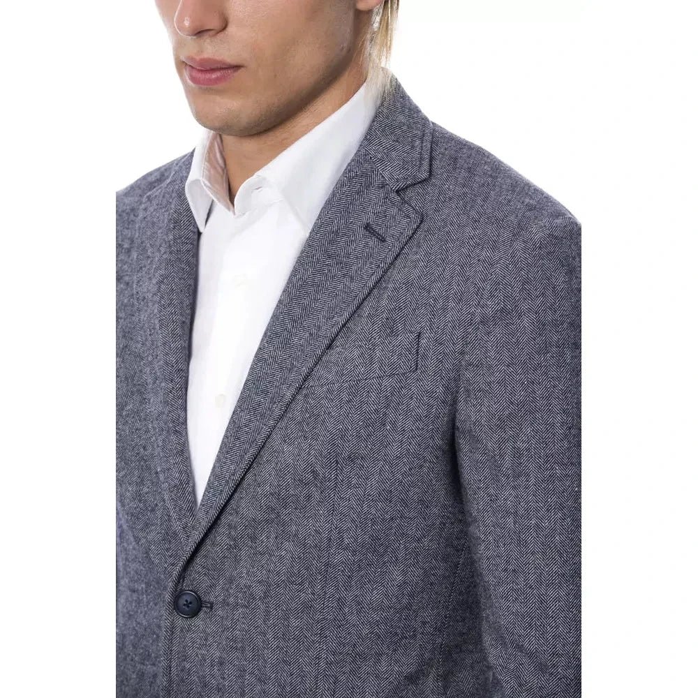 Verri Elegant Blue Single Breasted Blazer VE-18301-IT50 | L-FBB-86