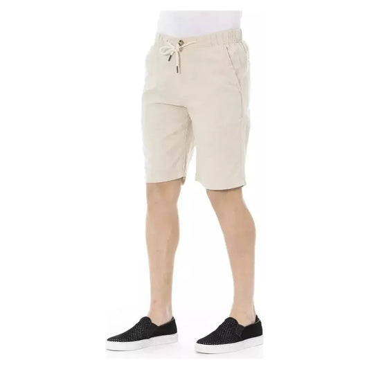 Baldinini Trend Beige Cotton Men Bermuda Short Baldinini Trend