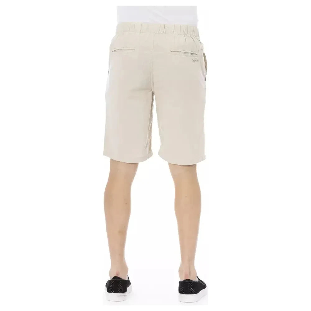 Baldinini Trend Beige Cotton Men Bermuda Short Baldinini Trend