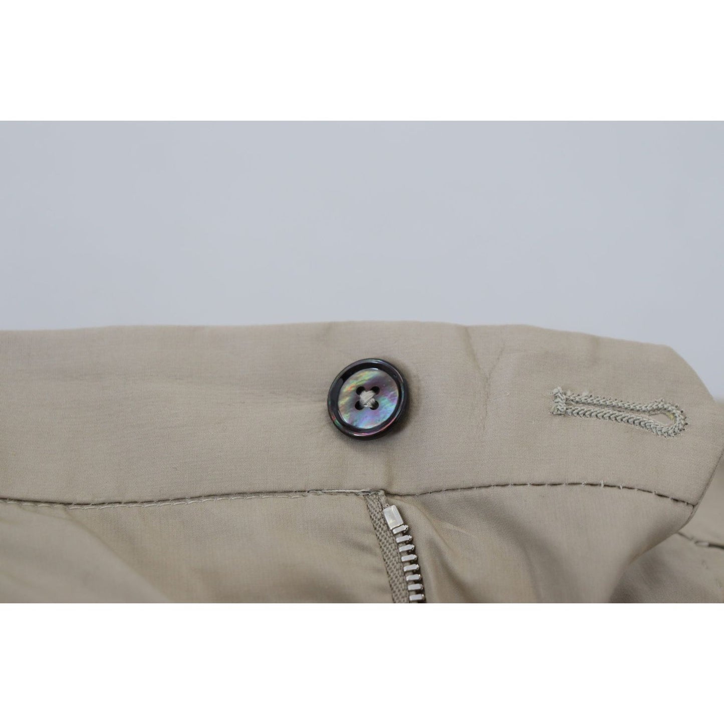 Dolce & Gabbana Beige Cotton Slim Fit Men Pants