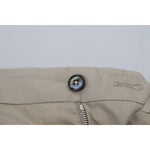 Dolce & Gabbana Beige Cotton Slim Fit Men Pants