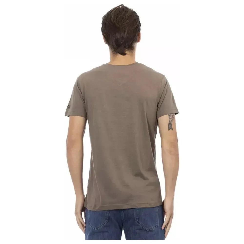 Trussardi Action Brown Cotton Men T-Shirt