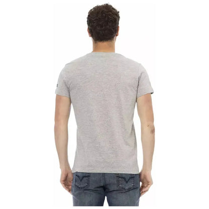 Trussardi Action Gray Cotton Men T-Shirt