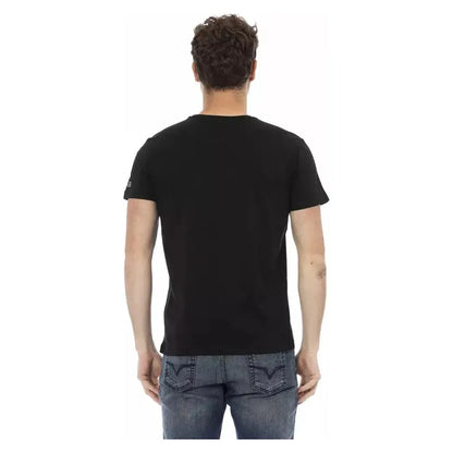Trussardi Action Black Cotton Men T-Shirt