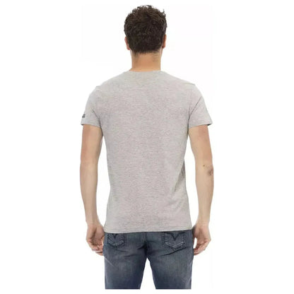 Trussardi Action Gray Cotton Men T-Shirt