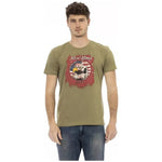 Trussardi Action Green Cotton Men T-Shirt TR-22765-L