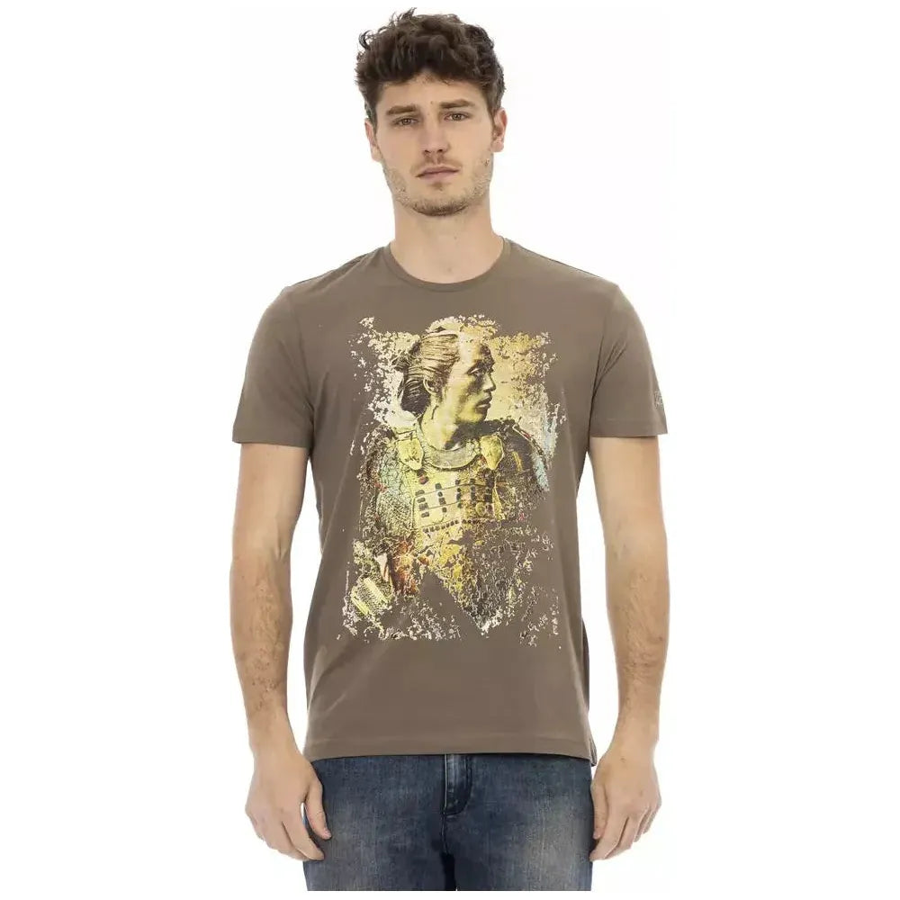 Trussardi Action Brown Cotton Men T-Shirt