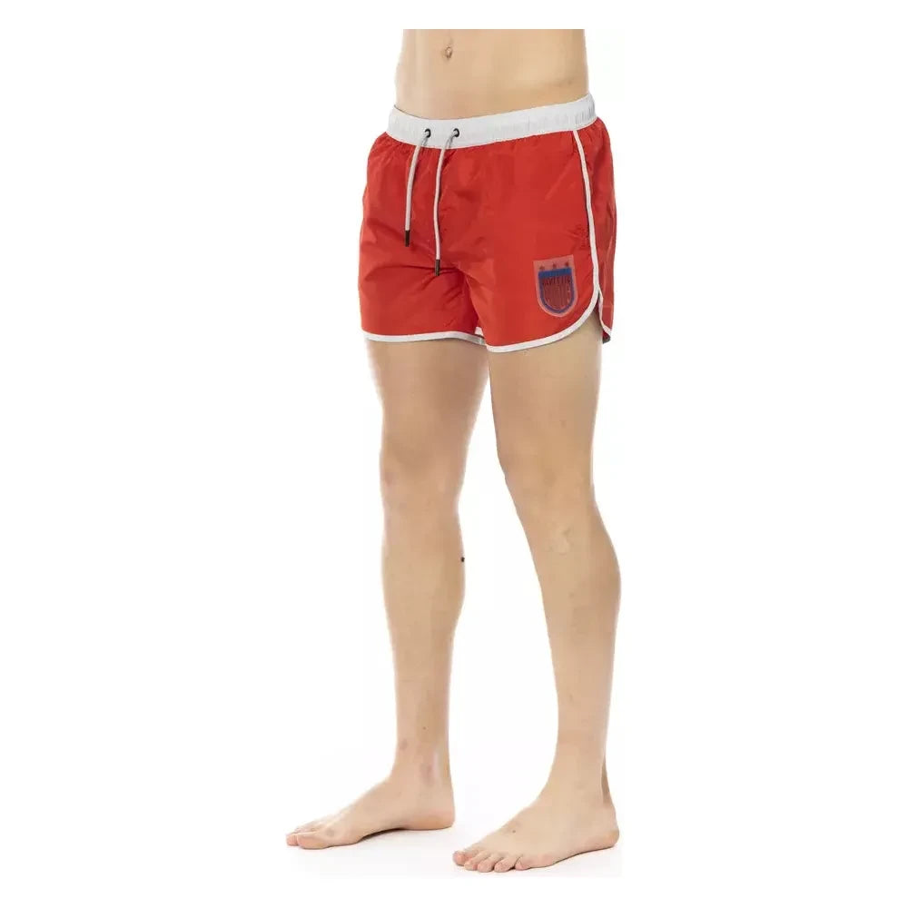 Bikkembergs Red Polyester Men Swim Short Bikkembergs