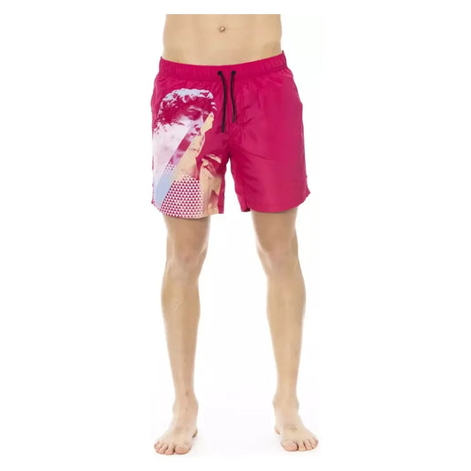 Bikkembergs Fuchsia Polyester Men Swim Short Bikkembergs