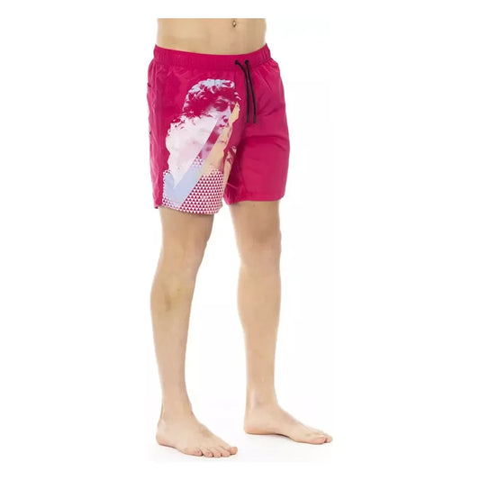 Bikkembergs Fuchsia Polyester Men Swim Short Bikkembergs