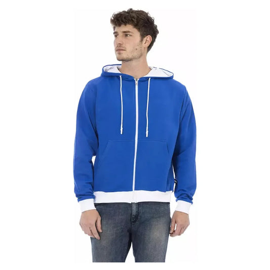 Baldinini Trend Blue Wool Men Sweater Baldinini Trend