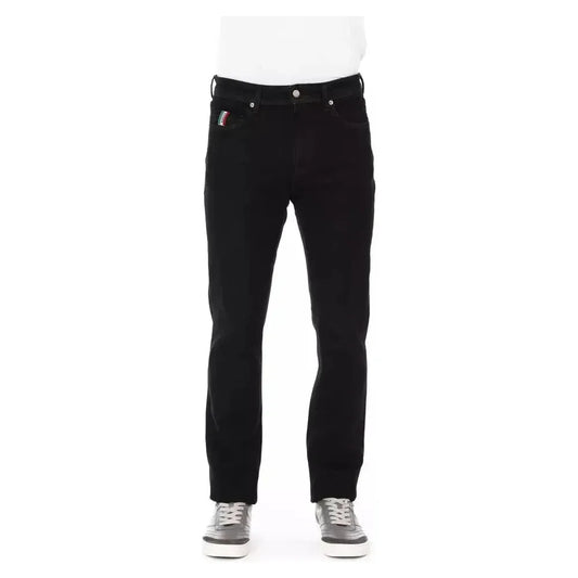 Baldinini Trend Black Cotton Men Jeans Baldinini Trend