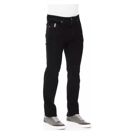 Baldinini Trend Black Cotton Men Jeans Baldinini Trend