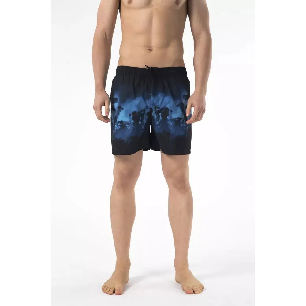 Just Cavalli Black Polyester Men Swimwear JU-22578-XL