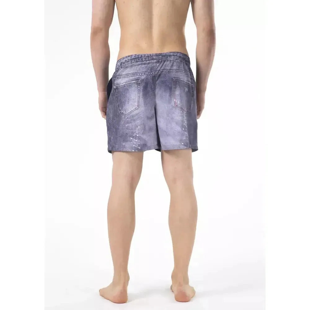 Just Cavalli Blue Polyester Men Swim Shorts JU-22582-XXL
