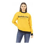 Baldinini Trend Yellow Cotton Women Hoodie