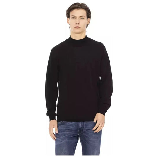 Baldinini Trend Black Fabric Men Sweater Baldinini Trend