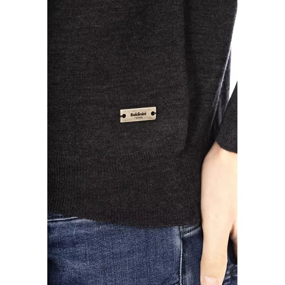 Baldinini Trend Gray Fabric Men Sweater