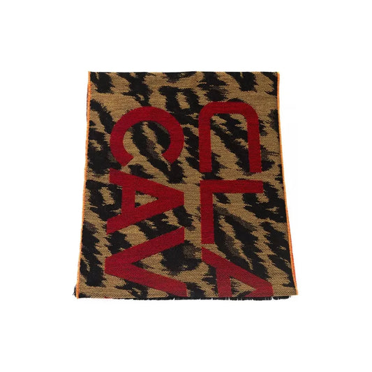 Cavalli Class Brown Wool Men Scarf Scarves Cavalli Class