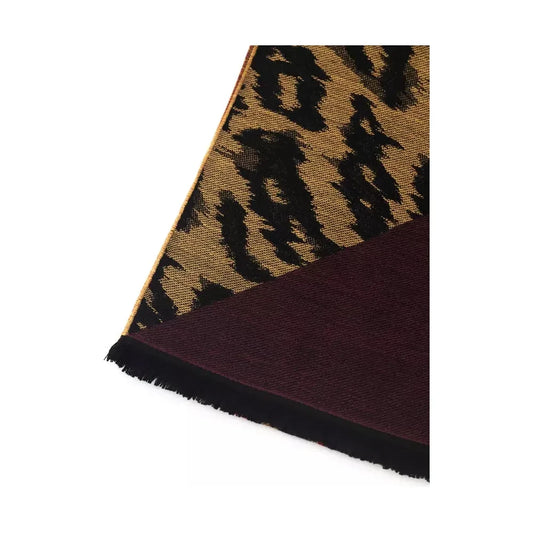 Cavalli Class Brown Wool Men Scarf Scarves Cavalli Class