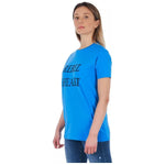 Frankie Morello Light Blue Cotton Women Top