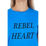 Frankie Morello Light Blue Cotton Women Top