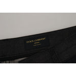 Dolce & Gabbana Black Silk Bandana Print Pants