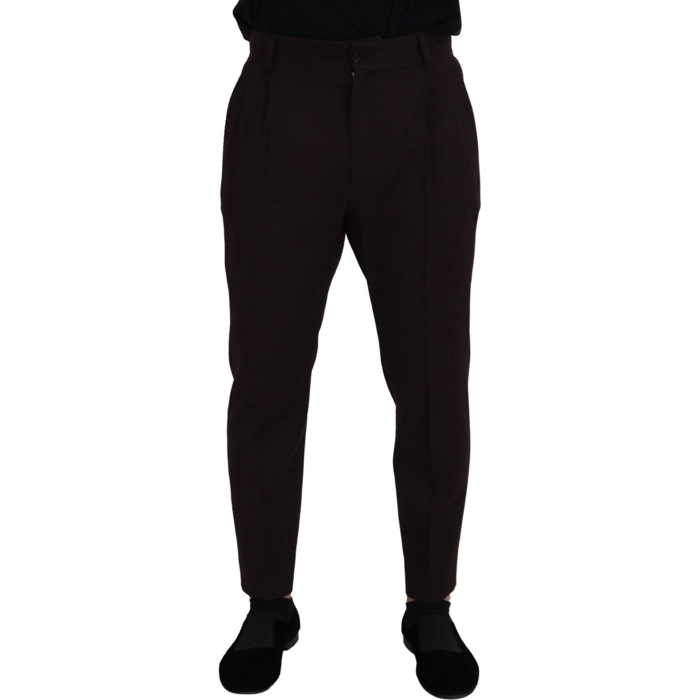 Dolce & Gabbana Elegant Brown Cotton Blend Trousers Dolce & Gabbana