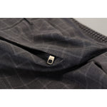Dolce & Gabbana Grey Cotton Checkered Chino Pants