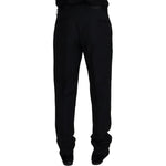Dolce & Gabbana Black Wool Chino Formal Pants