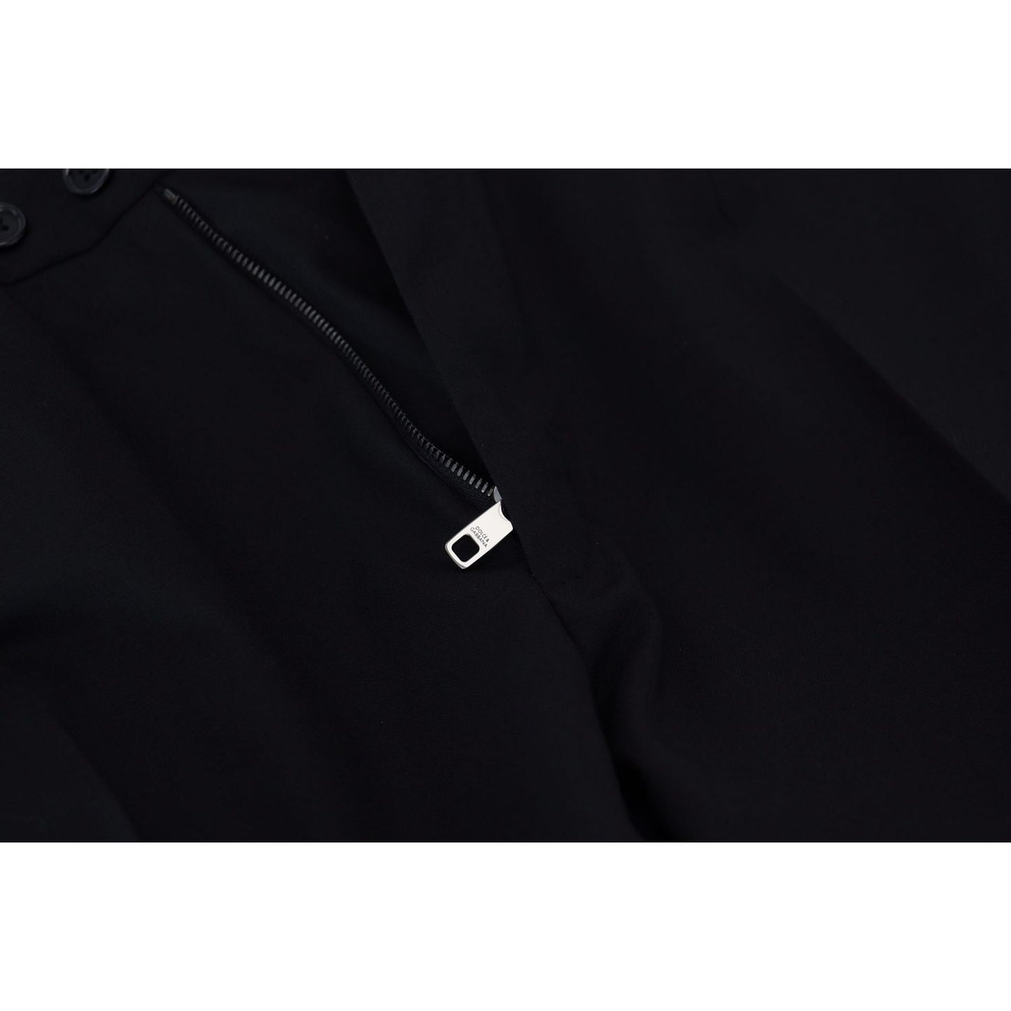 Dolce & Gabbana Black Polyester Chino Formal Pants